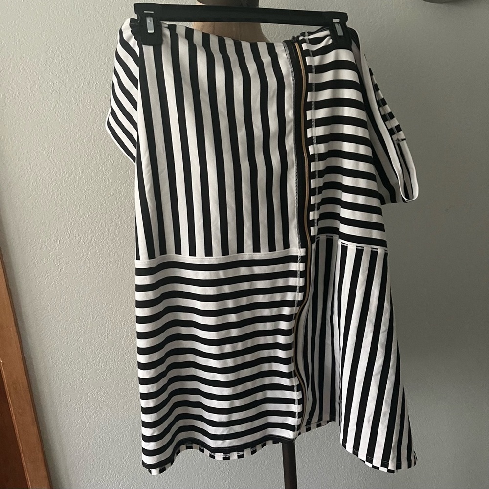LULULEMON Black White Striped VINYASA SCARF Apex Stripe Zips Zipper - Picture 2 of 7